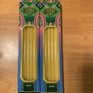 2 Wicked Yellow Brick Riad Straws for 40 oz Tumblers 8 Straws Total New